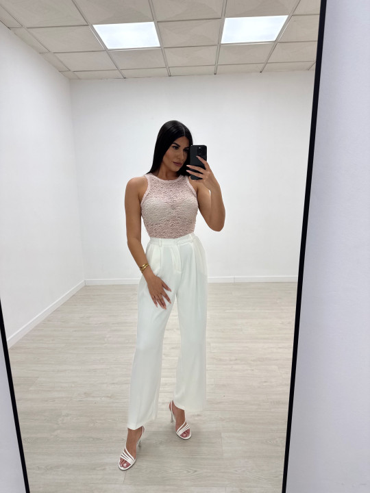 TOP ENCAJE TIRANTA ROSA